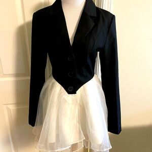 Beautiful blazer with flare tulle design
